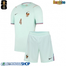 Maglie da calcio Francia Dayot Upamecano #4 Seconda Maglia Bambino Mondiali 2026  Manica Corta (+ Pantaloni corti)